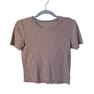 American Eagle Ribbed Short Sleeved Tee - Small